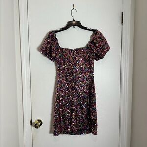 NWT Gorgeous sequined multicolored party dress